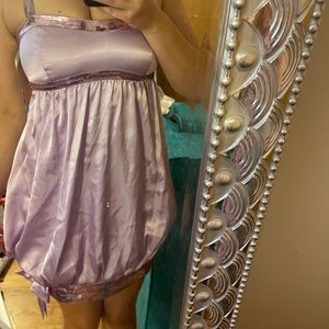 purple dress with sequins